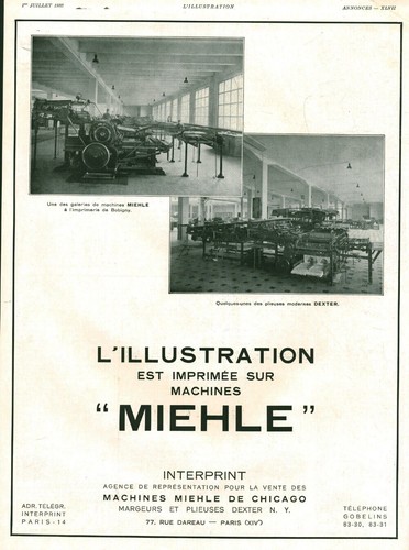 Publicité ancienne imprimante