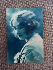 CPSM CPM FANTAISIE FEMME ÉLÉGANTE BLEUET 