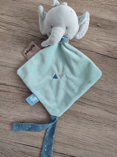 Doudou plat losange éléphant - plat,