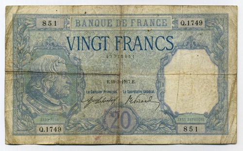 Assez rare billet 20 - (3364), de