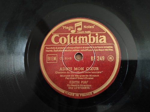 78t edith piaf adieu - piaf, mon