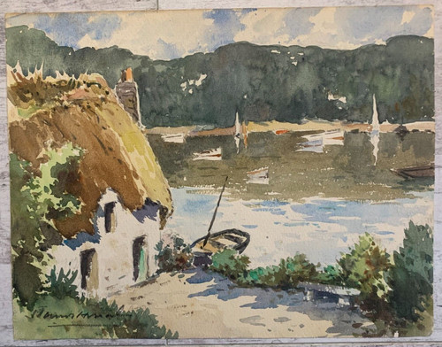 Aquarelle paysage marin - aquarelle,