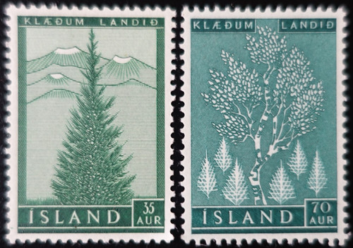 Timbres islande arbres - d',