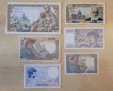 Lot 2 de 6 billets ancien