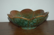 Ancienne coupe à fruit en faience - saladier - signé - 