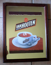 Van Houten miroir publicitaire vintage 44x34cm Décoration Bar Pub Chocolat Cacao