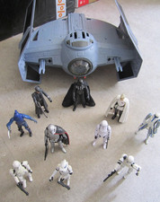 Star Wars TIE FIGHTER DARK VADOR + 10 Figurines & Armes