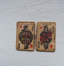  fève ancienne carte à jouer, roi et dame de Carreau 