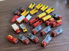 Jouet ancien Norev Mini Jet 1/64 ce gros lot de camion Pompier Berliet Remorque