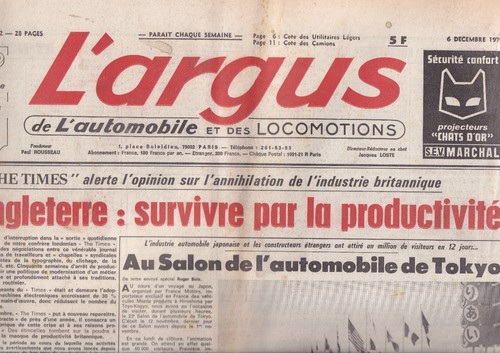 Argus 2652 salon auto - l'argus, n°2652