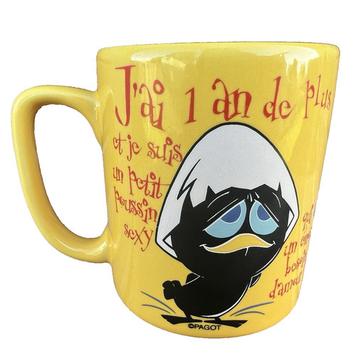 Tasse mug vintage jaune - mug,