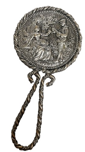 Ancien petit miroir main - petit,