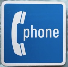 Telephone booth signs, lot of