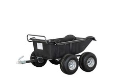 Remorque double essieux 550kg benne en plastique PE basculante AHR550P4
