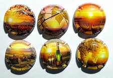 News -Série de 6 Capsules de champagne Générique (Collection couchers de soleil)