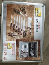 Mallette couteaux de cuisine 13 pièces utilisé une fois 3 couteaux 