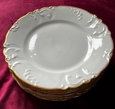 6 assiettes plates en porcelaine de Limoges 1900