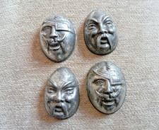 OBJET DE CURIOSITE-PETIT MOULE OEUF DE PAQUES-TETE CHINOIS ET BORGNE-FIN XIXéme