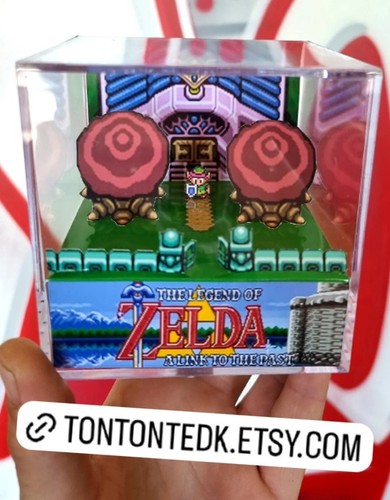 Diorama cube zelda link - 3d, a
