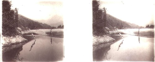 Plaque photo stereo verre - verre, 10,7