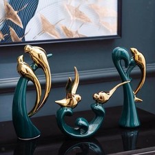 Amant Oiseaux Statue Moderne