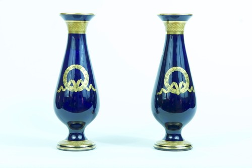 Ancienne paire vase bleu - vase,
