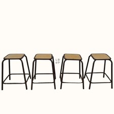 4 tabourets empilables vintage