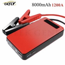 Démarreur de voiture portable GKFLY 8000mAh, booster batterie externe pour auto