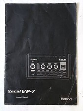Roland VP-7 Vocal & Ensemble Clavier Owner's Manuel Audio Utility Rapide Guide