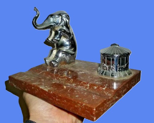 Encrier art deco marbre et - encrier,
