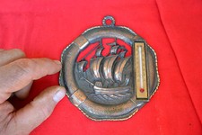 Thermomètre années 60-70 - Voilier 3 mats HYERES (Affichage Celsius Fahrenheit)