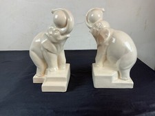 Serre livre céramique art déco éléphant aux ballon Longwy signé Duquenne
