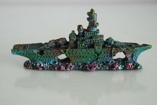 Aquarium Petit Cuirassé Destroyer Décoration Navire Mer War Bateau 14 x 2 x 6 CM