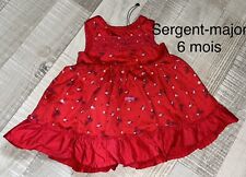 Sergent Major 6 MOIS Fille :  Robe Rouge Ballade A Vélo Été