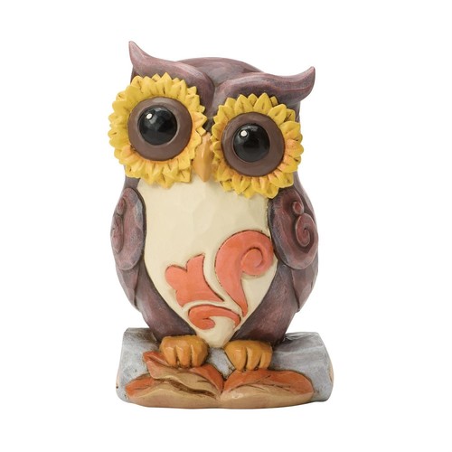 Jim shore owl - on, log