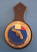 insigne Police Nationale, Centre National de Tir, pistolet bronze - FIT