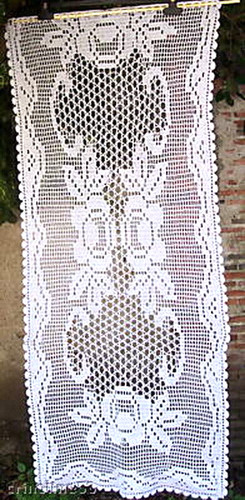 Rideau crochet artisanat - rideau,