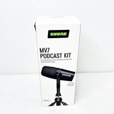 Kit de microphone USB Shure MV7 pour podcast avec support de trépied neuf