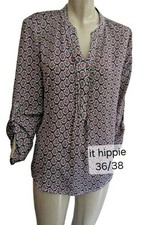 "IT  HIPPIE" CHEMISE TUNIQUE BLOUSE TISSU FLUIDE T.36/38