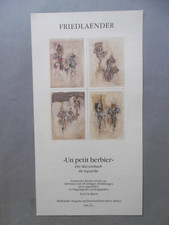 FRIEDLAENDER Johnny Affichette originale 1991 "Un petit herbier" PLESS