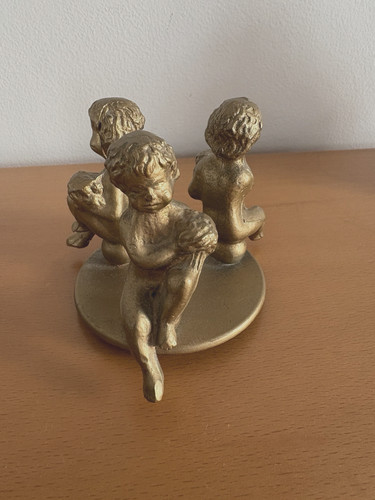 Ancien support bronze socle - support, en