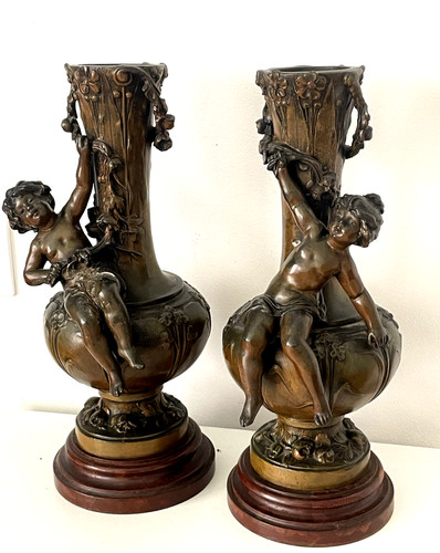 Paire vases moreau en - paire,