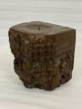 Antique Ancien en Bois Sculpté à la Main Rare Floral Porte Support Mural Panneau