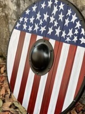 Bouclier Médiéval En Bois De