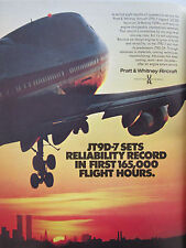 9/1972 PUB PRATT & WHITNEY JT9D-7 ENGINE BOEING 747B TWIN TOWERS WTC NEW-YORK AD