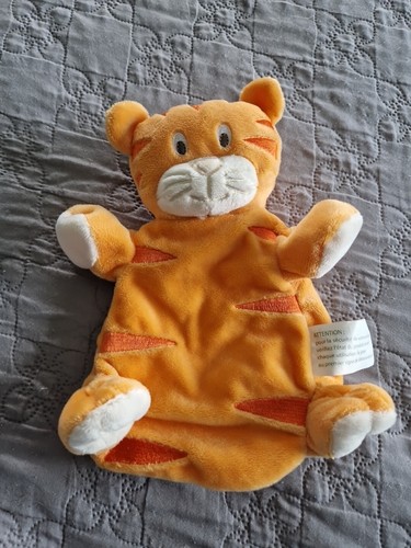 Doudou marionnette chat tigre - marionnette,