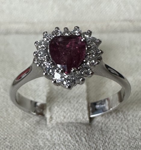 Bague blanc 18kt avec - blanc,