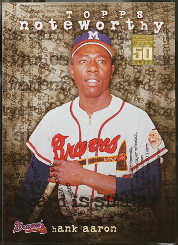 2001 topps tn44 hank aaron - topps, #tn44