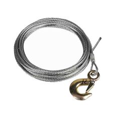Câble en acier 10 m Ø 5mm avec crochet - pour Treuil Manuel de Halage