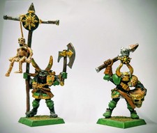 Etat Major Guerrier du Chaos Warhammer battle figurines métal citadel 1990's